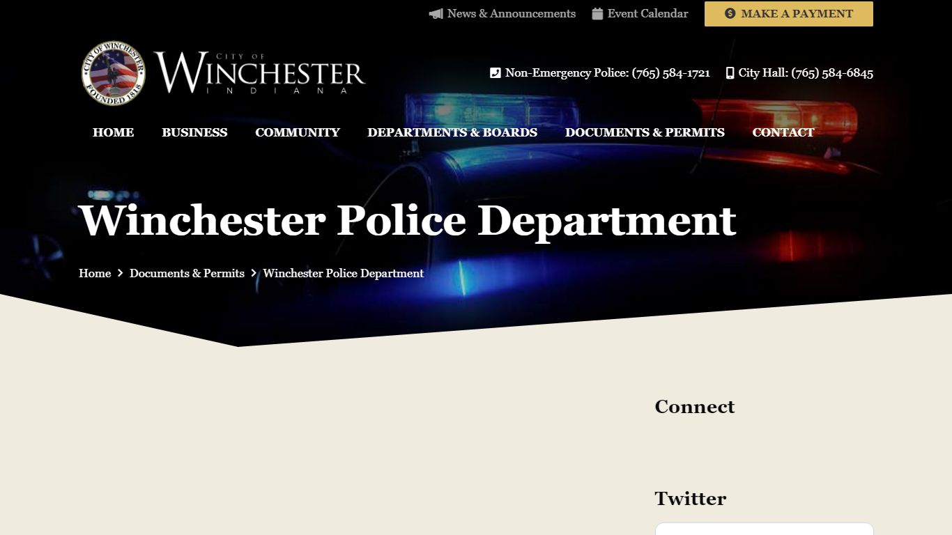 Winchester Police Department - City of Winchester, Indiana